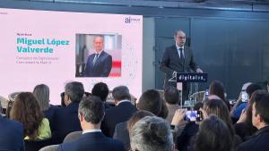 López-Valverde inaugura la III edición de las jornadas organizadas por la asociación DigitalES El consejero Miguel López-Valverde durante las jornadas