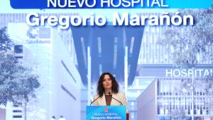 La presidenta Isabel Díaz Ayuso en su visita al Hospital Gregorio Marañón