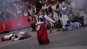 La presidenta Isabel Díaz Ayuso en la recreación histórica del levantamiento del pueblo madrileño contra el ejército francés el 2 de mayo de 1808