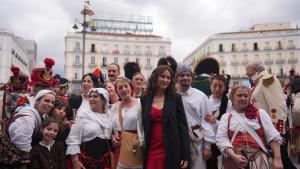La presidenta Isabel Díaz Ayuso en la recreación histórica del levantamiento del pueblo madrileño contra el ejército francés el 2 de mayo de 1808