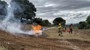 Simulacro de incendio forestal
