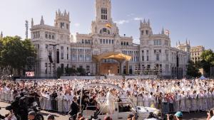 El Papa León XIV. en la Misa de Corpus Christi en la plaza de Cibeles El Papa León XIV. en la Misa de Corpus Christi en la plaza de Cibeles