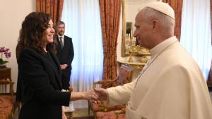 Díaz Ayuso, recibida en audiencia privada por el Papa León XIV en la Nunciatura La presidenta Isabel Díaz Ayuso en audicencia privada junto al Papa León XIV