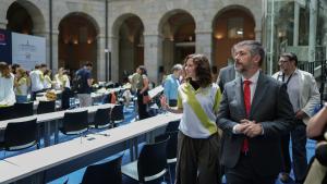 Díaz Ayuso supervisa el Centro Internacional de Prensa que abre mañana en la Real Casa de Correos para la visita apostólica del Papa León XIV a España La presidenta visitando el Centro Internacional de Prensa