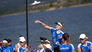 La presidenta Isabel Díaz Ayuso en la Liga de las Traineras