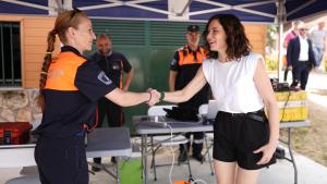 La presidenta Isabel Díaz Ayuso en la Liga de las Traineras