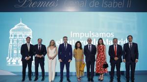 El consejero Carlos Novillo durante la entrega de Premios Canal de Isabel II por el 175º aniversario de su nacimiento