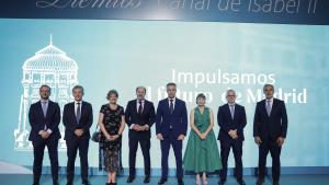 El consejero Carlos Novillo durante la entrega de Premios Canal de Isabel II por el 175º aniversario de su nacimiento