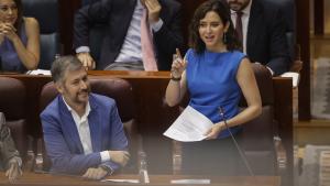 La presidenta Isabel Díaz Ayuso durante el Pleno de la Asamblea de Madrid