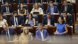 La presidenta Isabel Díaz Ayuso durante el Pleno de la Asamblea de Madrid