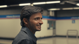 Carlos Sáinz en el Metro de Madrid