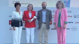 La consejera Fátima Matute durante la entrega de los Premios Fundamed & Wecar-U