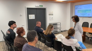 Pacientes en un aula