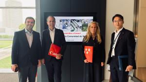La consejera Albert en su visita a sedes centrales de NTT Data, Canon y Mitsubishi
