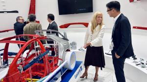 La consejera Rocío Albert durante su primer día de viaje en Japón