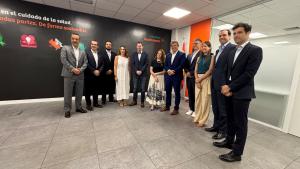 La consejera Fátima Matute durante la inauguración de la ampliación del Centro  de innovación y desarrollo de software de Siemens Healthineers 