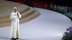 El Papa León XIV, en el Movistar Arena de Madrid