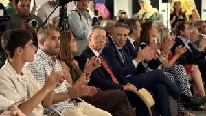 El consejero Carlos Novillo durante el homenaje a la trayectoria del diestro José Ortega Cano en la Plaza de Las Ventas