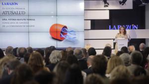La consejera Fátima Matute en los XV premios A Tú Salud de La Razón 