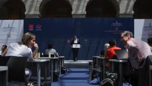 Centro Internacional de Prensa de la visita del Papa León XIV