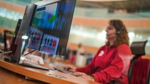 Sala de operaciones de la Agencia de Seguridad y Emergencias 112 de la Comunidad de Madrid 