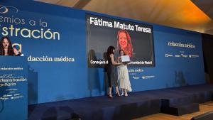 La consejera Matute en los XXI Premios a la Administración Sanitaria