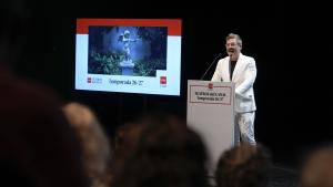 El consejero Mariano de Paco Serrano durante la presentación de la nueva temporada 2026/27 de los Teatros del Canal