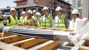 El consejero García Martín en la construcción de los nuevos juzgados de Collado Villalba