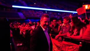 De Paco Serrano en la retransmisión de la final del Mundial de fútbol en el Movistar Arena De Paco Serrano en la retransmisión de la final del Mundial de fútbol en el Movistar Arena