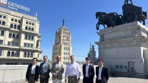 El consejero Carlos Novillo durante la reunión con Sergio Rollón, Juan Pablo Ibarra y López Ortega