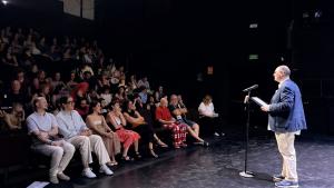 El director general Manuel Lagos Gismero durante la presentación de la muestra de creación escénica Surge Madrid en Otoño