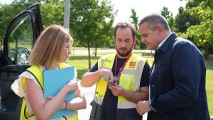 Jorge Rodrigo durante una inspeccion en Majadahonda