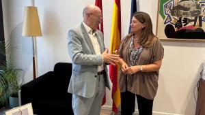 La viceconsejera Cortés junto con el Clúster de Innovación Tecnológica y Talento en Tecnologías del Espacio