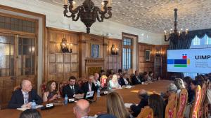 La consejera Fátima Matute durante el encuentro de la Universidad Internacional Menéndez Pelayo