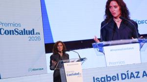 La presidenta Isabel Díaz Ayuso en los Premios ConSalud 2026