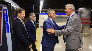 El consejero Jorge Rodrigo durante la presentación del Plan de Movilidad por el Gran Premio de España de Fórmula 1 que se celebra del 11 al 13 de septiembre en la capital