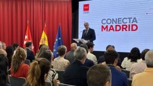 El consejero Miguel López-Valverde durante la presentación de una nueva plataforma pública gratuita que servirá de punto de encuentro para todo el ecosistema tecnológico 