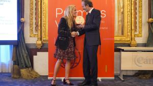 La consejera Rocío Albert durante la entrega de los IV Premios a la Internacionalización de la Empresa Madrileña organizados por la Ventanilla Única de Internacionalización