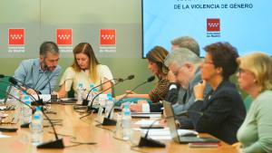 García Martín y Dávila presiden la reunión del Observatorio Regional de la Violencia de Género Los consejeros Miguel Ángel García Martín y Ana Dávila durante la reunión del Observatorio Regional de la Violencia de Género