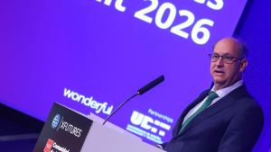 El consejero Miguel López-Valverde durante el encuentro tecnológigo internacional XFuture Summit 2026 en Madrid Tech Week