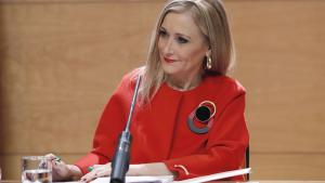 La presidenta Cristina Cifuentes durante la rueda de prensa posterior al Consejo de Gobierno