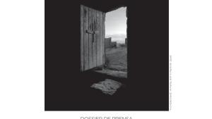 Cartel XVIII Edición Festival Arte Sacro con fotografía ventana de madera con vistas al exterior