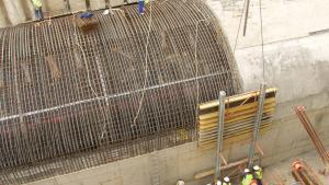 Ejecución de falso túnel en el pozo de ataque