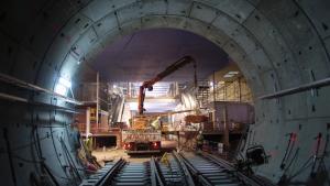 Estación Alameda de Osuna durante las obras