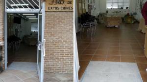 Accesos a la Sala de exposiciones del Centro de educación ambiental Caserio de Henares