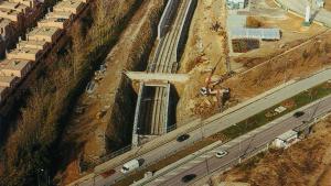 Vista aérea de la zona de obras