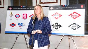 Rosalía Gonzalo en la presentación del nuevo logotipo del Centenario de Metro 