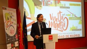 Álvaro Ballarín en la presentación de la XXXI Vuelta Ciclista a la Comunidad de Madrid