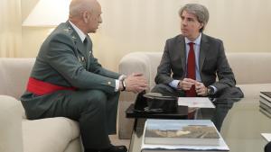 Ángel Garrido recibe al general jefe de la 1ª Zona de la Guardia Civil