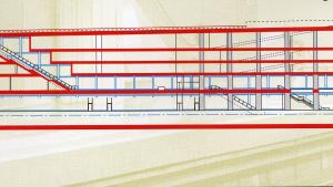 Sección longitudinal estación Alonso Cano